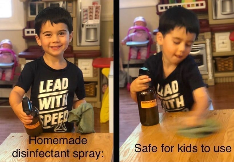 Homemade natural disinfectant spray